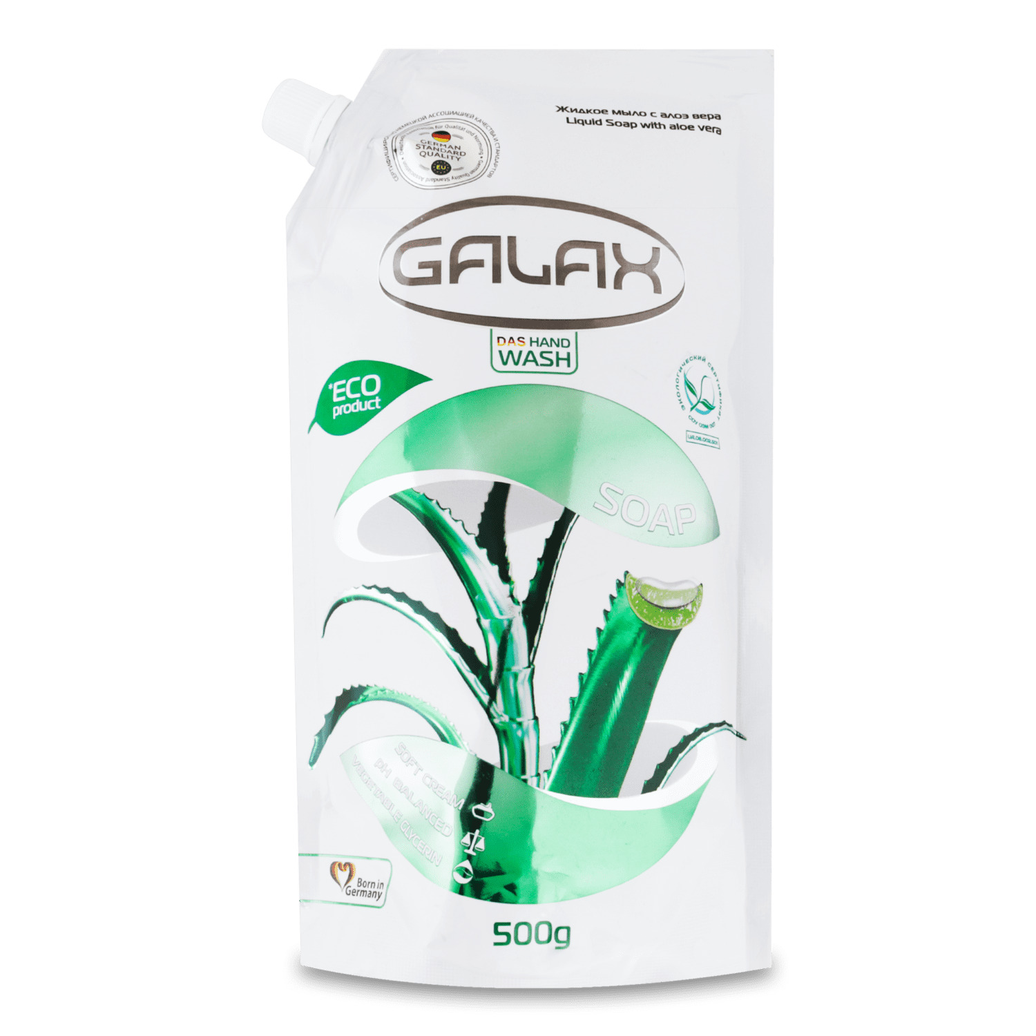 Galax рідке мило дой-пак 500г Алое, шт